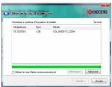 KYOCERA FS2020DKL3 - Installation du pilote de l'imprimante sur un ordinateur équipé de Windows - 9