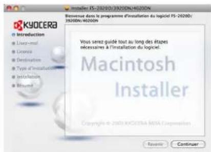 KYOCERA FS2020DKL3 - Installation du pilote de l'imprimante sur un ordinateur équipé de Mac OS - 2