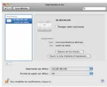 KYOCERA FS2020DKL3 - Installation du pilote de l'imprimante sur un ordinateur équipé de Mac OS - 9
