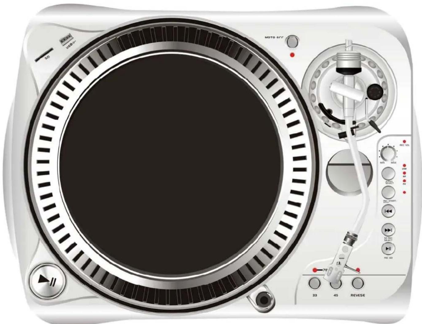 LENCO L81 USB - Belt-Drive Draaitafel met direct OPNEMEN - 1