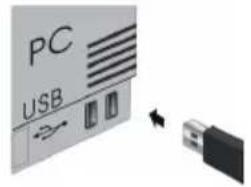 KeySonic KSK5200 RFM - Installation of the USB receiver - 1