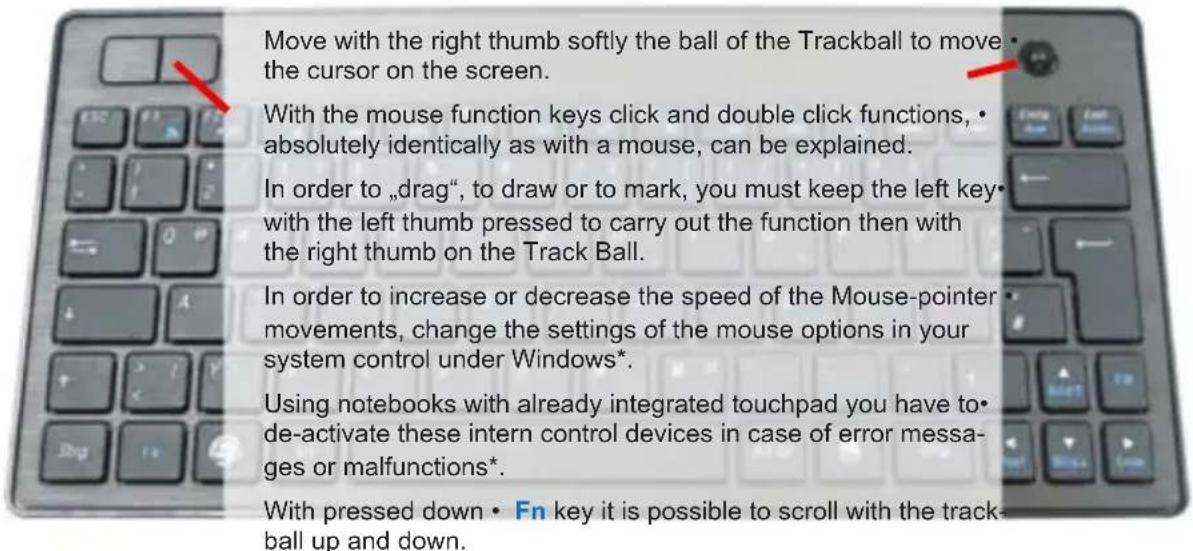 KeySonic KSK3201 BT - Trackball - 1