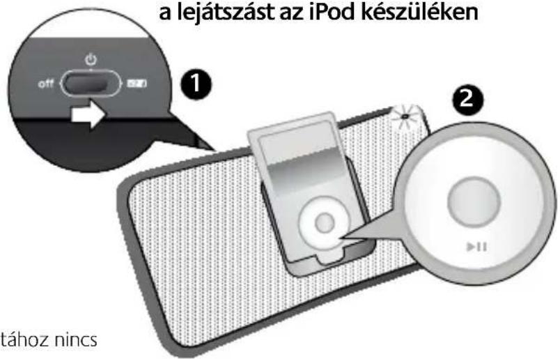 LOGITECH S315i - Csusztaa a bekapcsologbot bekapcsolt allasba, es inditsa el a lejatszast az iPod keszüleken - 1