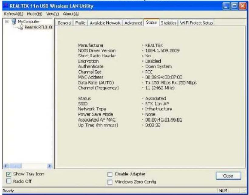 Longshine LCS8131N3 - Status - 1