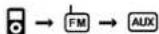 Logic3 WIS191K - Selection de la source (iPhone/iPod, FM ou AUX) - 1
