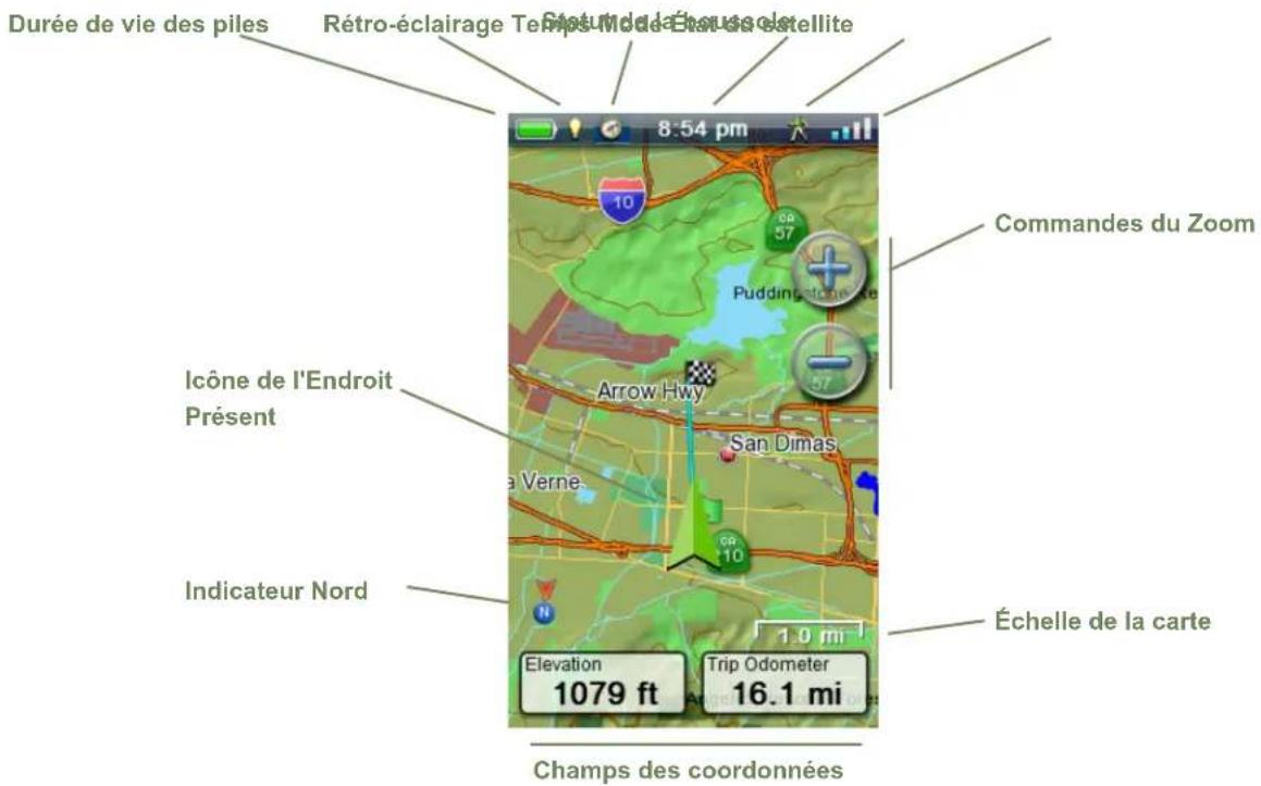 MAGELLAN eXplorist 610 - Écran des cartes - 1