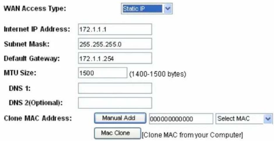 Longshine LCSWARCN - Statischer Modus (feste IP) - 1