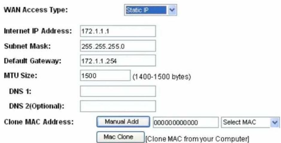 Longshine LCSWARCN - Modalità statica (IP fisso) - 1
