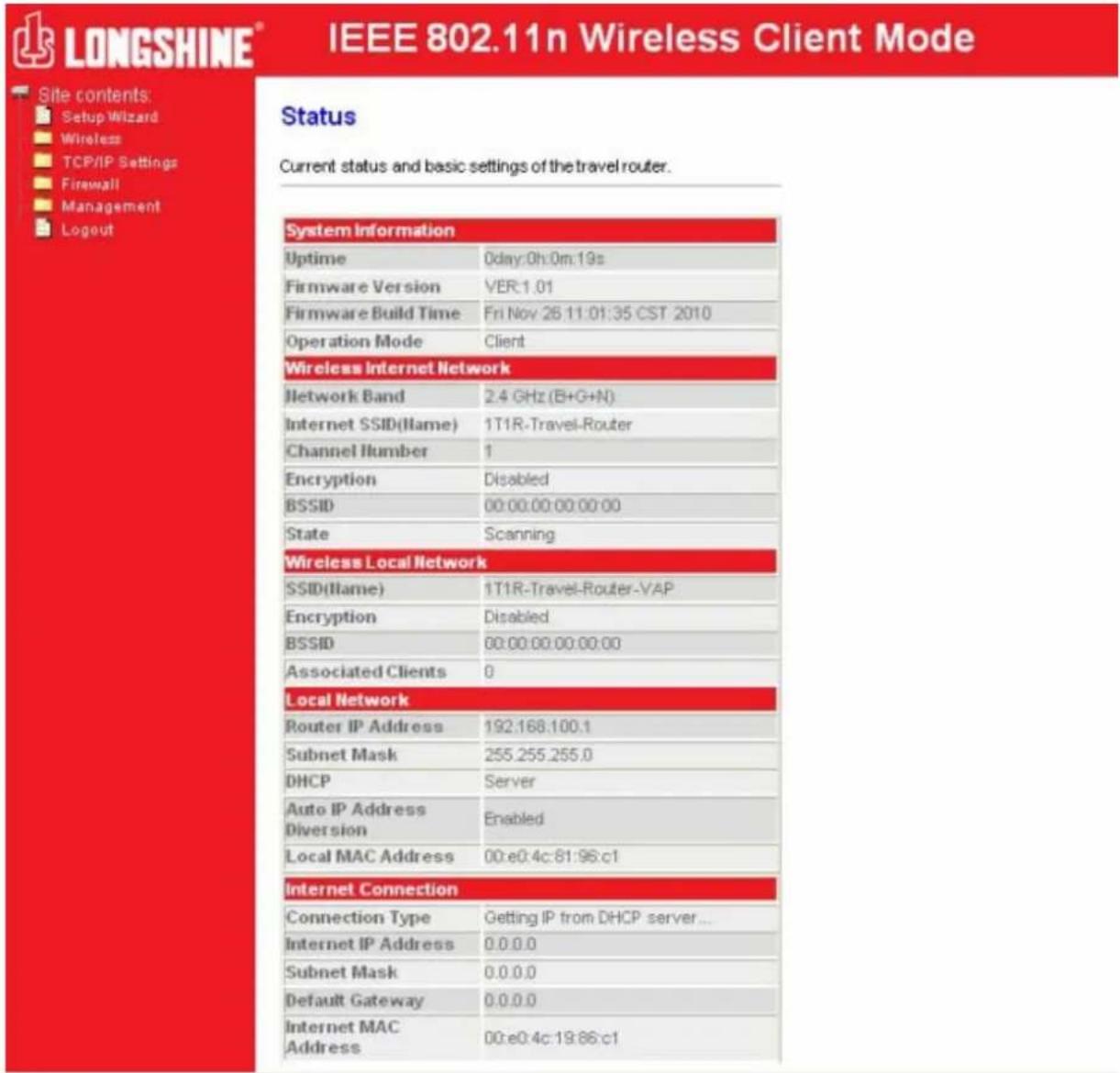 Longshine LCSWARCN - Mode Client: - 1