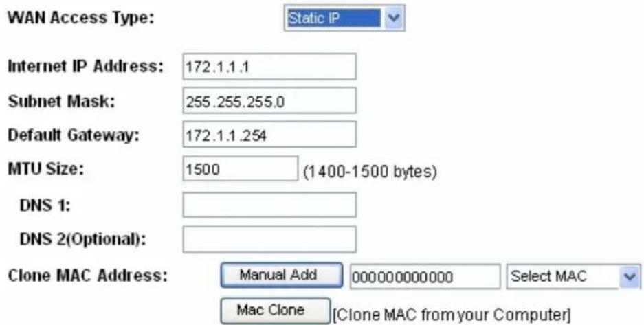 Longshine LCSWARCN - Mode statique (IP fixe) - 1