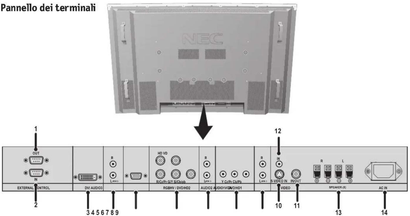 NEC PlasmaSync 42XP10 - 10) Interruttore d'alimentazione - 1