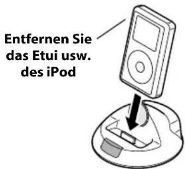 ONKYO CS535 - Einsetzen des iPod in das RI-Dock - 1