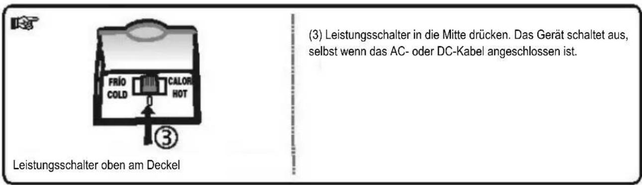 PALSON 35128 - B- Gebrauch des Leistungsschalters ON/OFF und WARM/KALT - 3