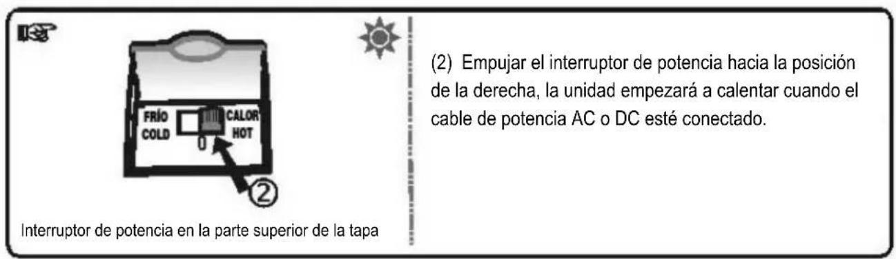 PALSON 35128 - B- Como utiliser el interruptor de potencia ON/OFF y CALOR/FRIO - 2