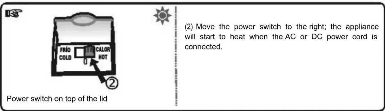 PALSON 35128 - B-Using the ON/OFF and HOT/COLD switch - 2