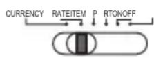 OLYMPIA CPD 430 - Währungseinstellung/ Wechselkurs / Posten/Ausdruck/Ein- und Ausschalter - 2