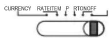 OLYMPIA CPD 430 - Currency/Rate Set/Print/Item/Power On - Off Switch - 6