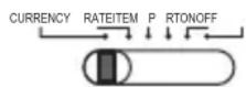 OLYMPIA CPD 430 - Currency/Rate Set/Print/Item/Power On - Off Switch - 1
