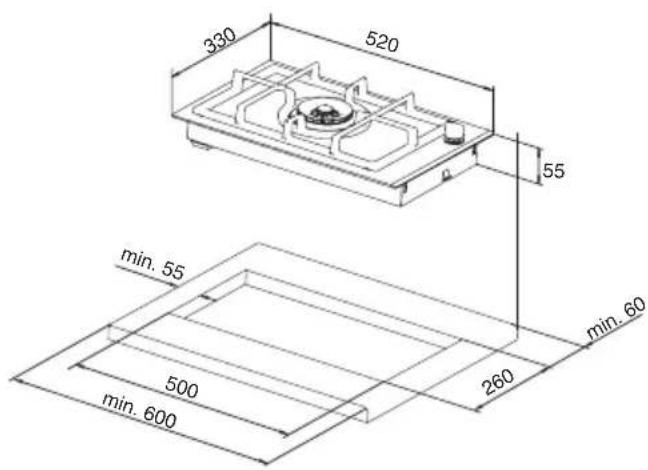 NOVY 1922 - Installation dimensions - 1