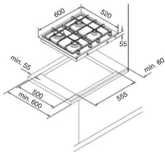 NOVY 1922 - Installation dimensions - 3