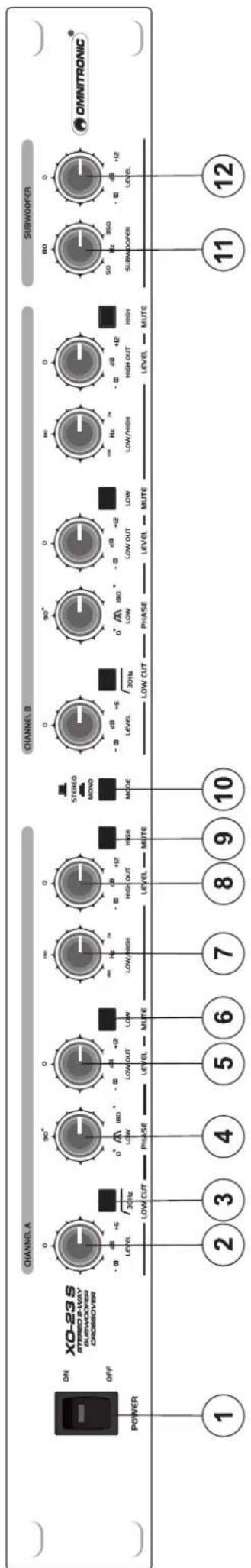 Omnitronic XO23S - Active crossover - 2