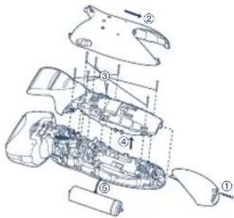 PANASONIC ES8103 - Removing the built-in rechargeable battery - 1
