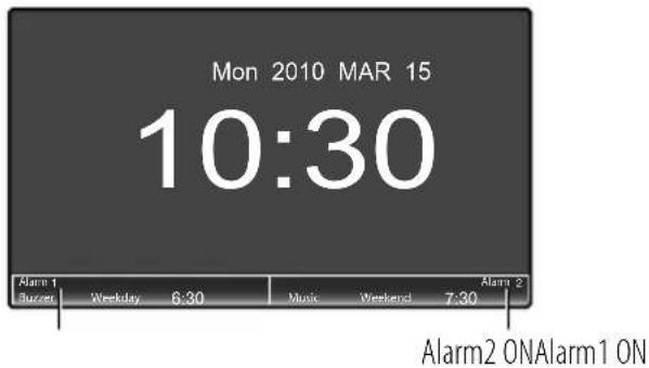 KENWOOD ASiP70 - Impostazione sveglia (Alarm 1 setting/Alarm 2 setting) - 5