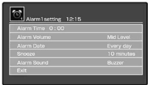 KENWOOD ASiP70 - Ajuste del temporizador de alarma (Alarm 1 setting/Alarm 2 setting) - 3