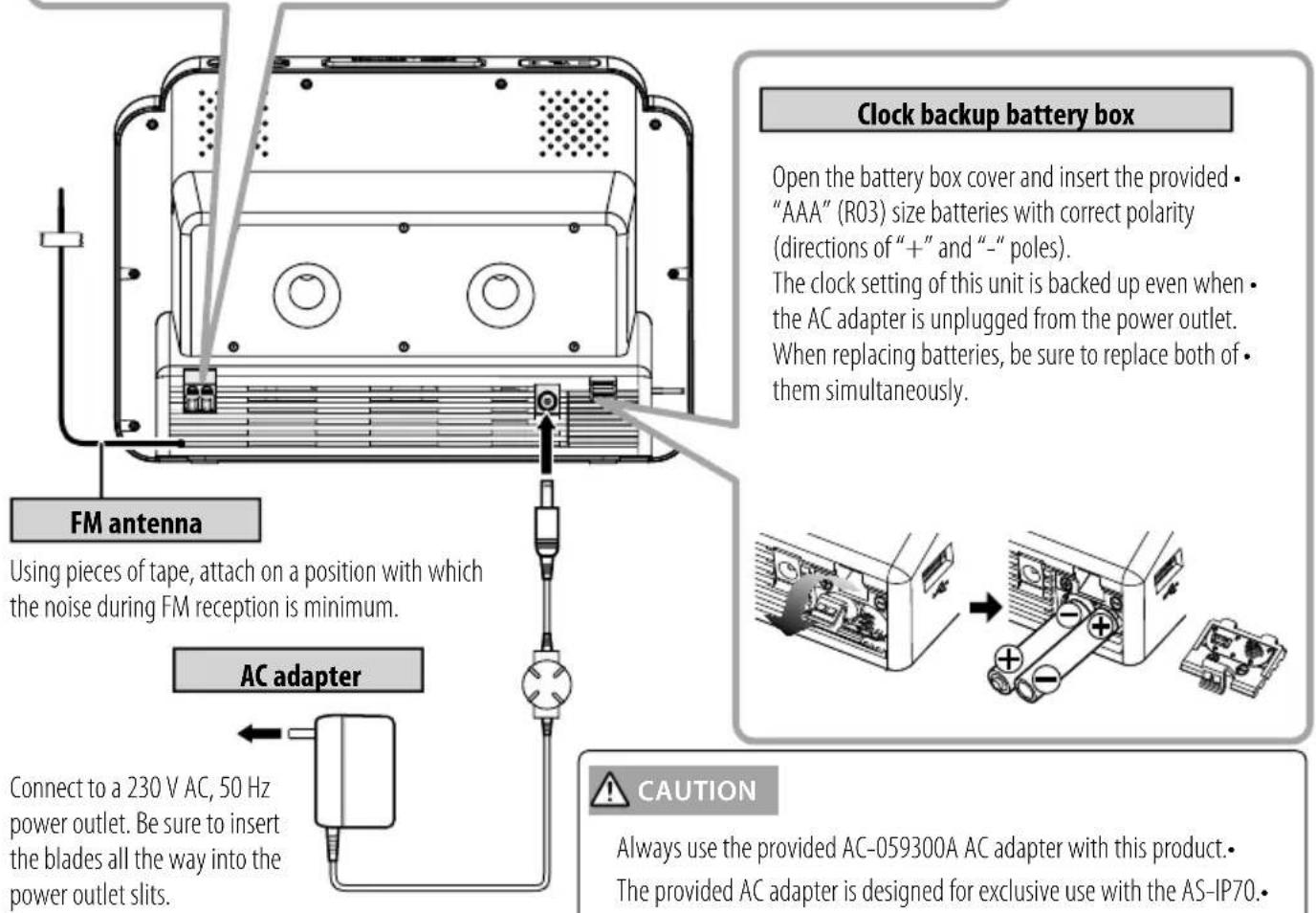 KENWOOD ASiP70 - Connection precautions - 2
