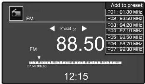 KENWOOD ASiP70 - Handmatig voorprogrammeren van zenders (Add to preset) - 2