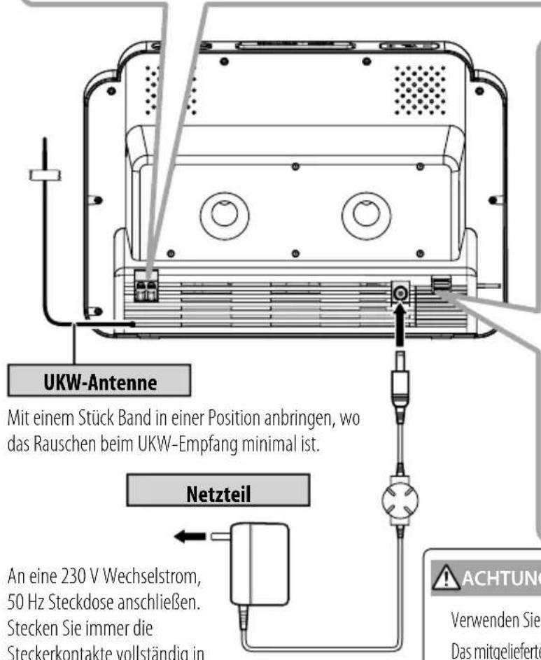 KENWOOD ASiP70 - Vorsichtsmaßregeln für den Anschluss - 2