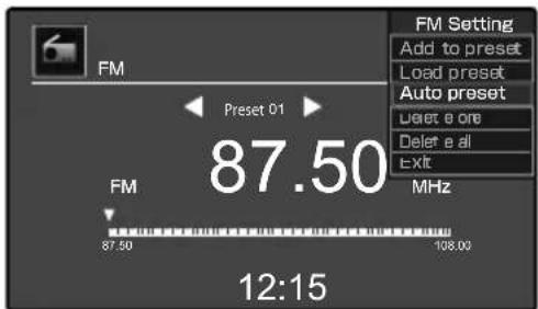 KENWOOD ASiP70 - Select the auto preset setting. - 1