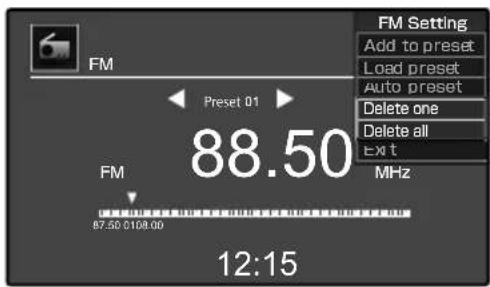 KENWOOD ASiP70 - Scegliere la funzione di cancellazione di una o tutte le stazioni preselezionate. - 1