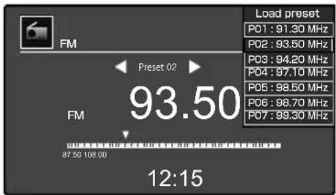 KENWOOD ASiP70 - View the list of preset stations. - 1