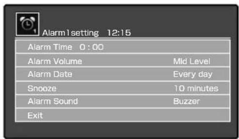 KENWOOD ASiP70 - Instellen van het alarm (Alarm 1/Alarm 2) - 3