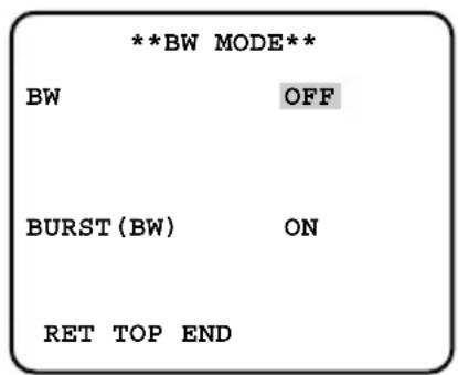 PANASONIC WVCL930 - Settings in black-and-white mode [BW MODE] - 2
