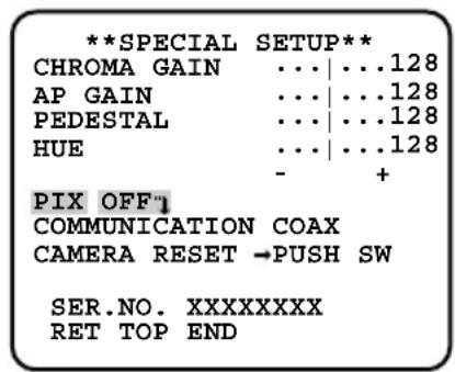 PANASONIC WVCL930 - Pixel compensation [PIX OFF] - 1