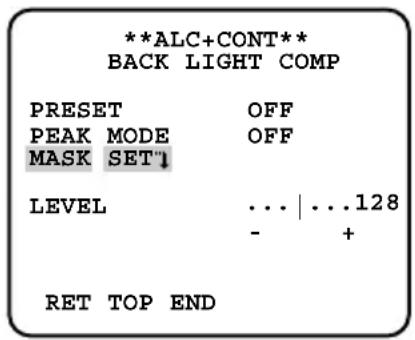 PANASONIC WVCL930 - Sensing area setting for backlight compensation - 2