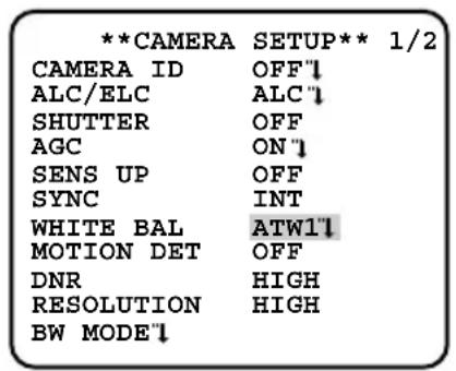 PANASONIC WVCL930 - Manual fine adjustment of white balance - 1