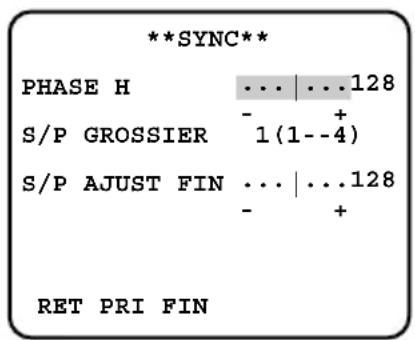 PANASONIC WVCL930 - Réglage de phase en mode de verrouilleur de synchronisation VBS (VBS) - 2