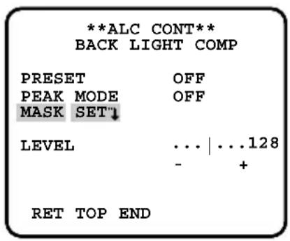 PANASONIC WVCL930 - Sensing area setting for backlight compensation - 1