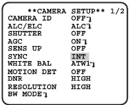 PANASONIC WVCL930 - Adjustment of phase in VS genlock mode (VS) - 1