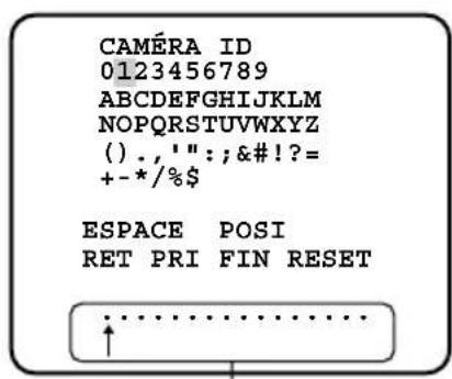 PANASONIC WVCL930 - Paramétrage de titre de caméra video [CAMÉRA ID] - 2