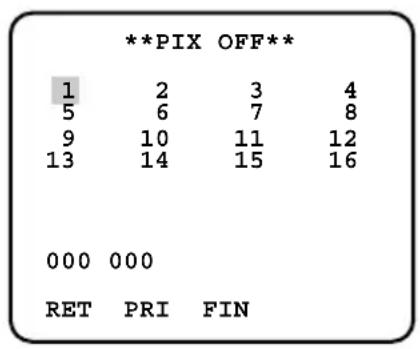 PANASONIC WVCL930 - Compensation de pixel [PIX OFF] - 2