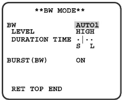PANASONIC WVCL930 - Settings in black-and-white mode [BW MODE] - 3