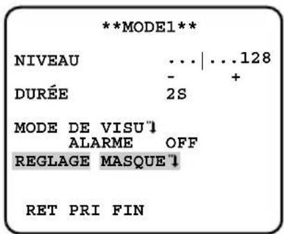 PANASONIC WVCL930 - Paramétrages avancés à propos de la fonction de détection de mouvement (MODE1) - 2
