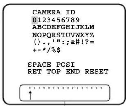 PANASONIC WVCL930 - Camera title setting [CAMERA ID] - 2