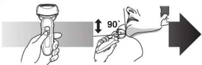 PANASONIC ESLA63S - Utilisation du rasoir - 1