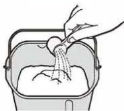 PANASONIC SDRD250 - Versez les ingrédients dosés dans le moule à pain - 2