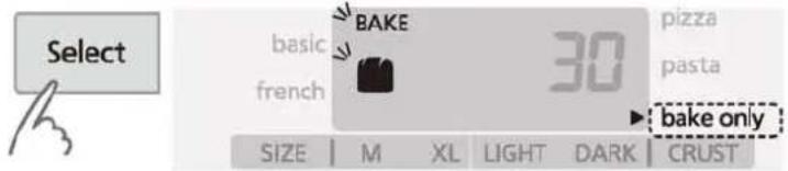 PANASONIC SDRD250 - Sélectionnez 'bake only' - 1